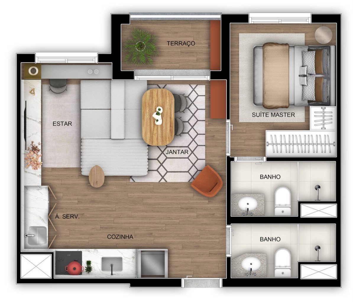 Apartamento, 2 quartos, 42 m² - Foto 32