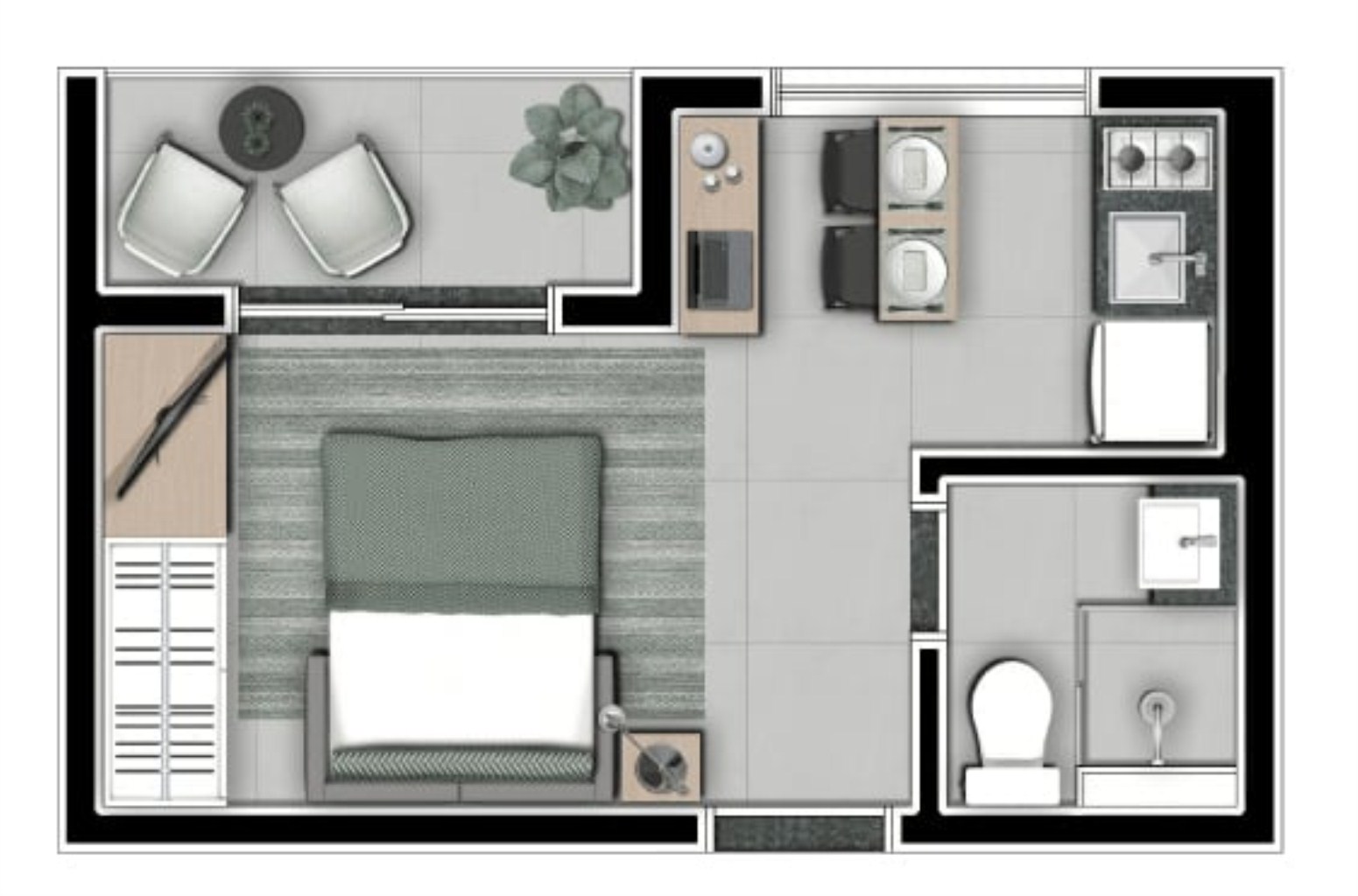 Apartamento, 1 quarto, 33 m² - Foto 22