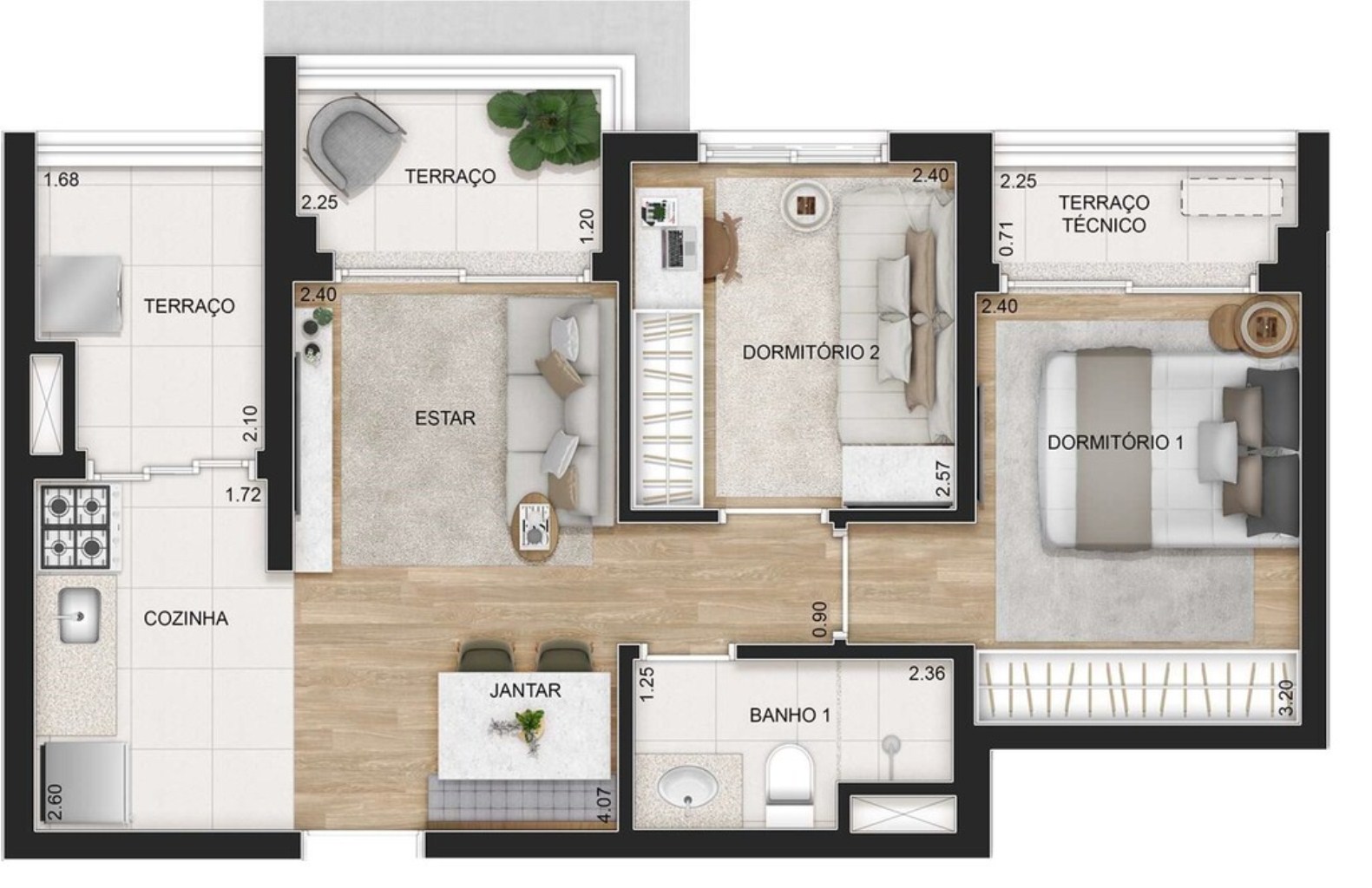 Apartamento, 1 quarto, 38 m² - Foto 17