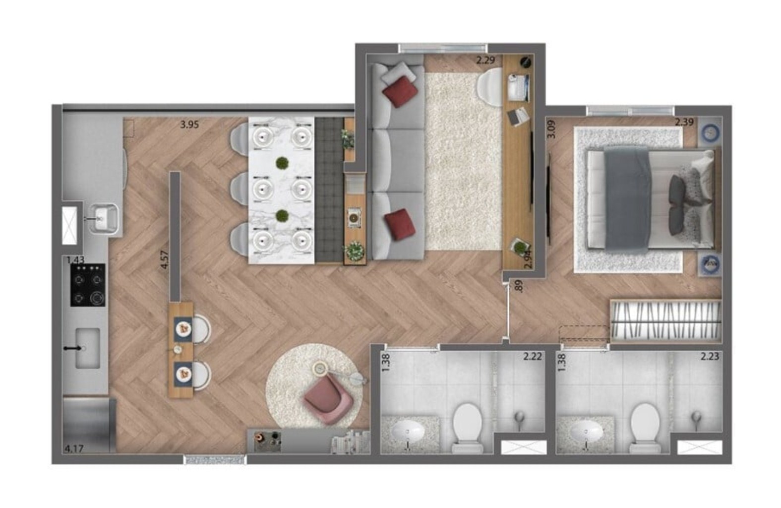 Apartamento, 3 quartos, 70 m² - Foto 25