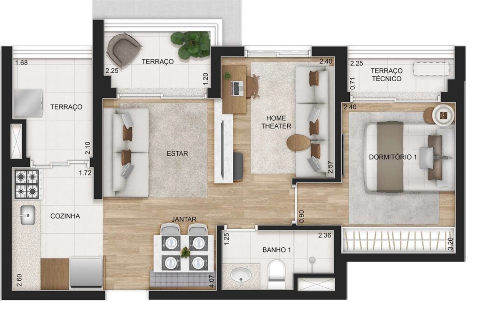 Apartamento, 1 quarto, 38 m² - Foto 18