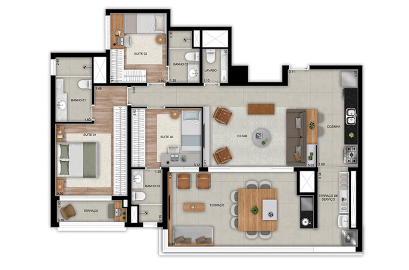 Apartamento, 3 quartos, 119 m² - Foto 29