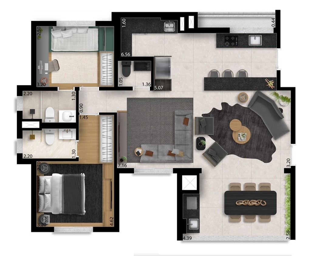 Apartamento, 3 quartos, 156 m² - Foto 47