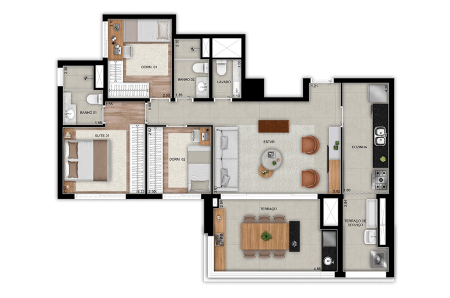 Apartamento, 3 quartos, 119 m² - Foto 27