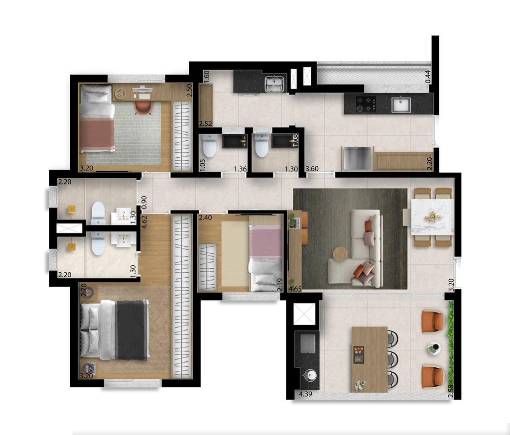 Apartamento, 3 quartos, 156 m² - Foto 44