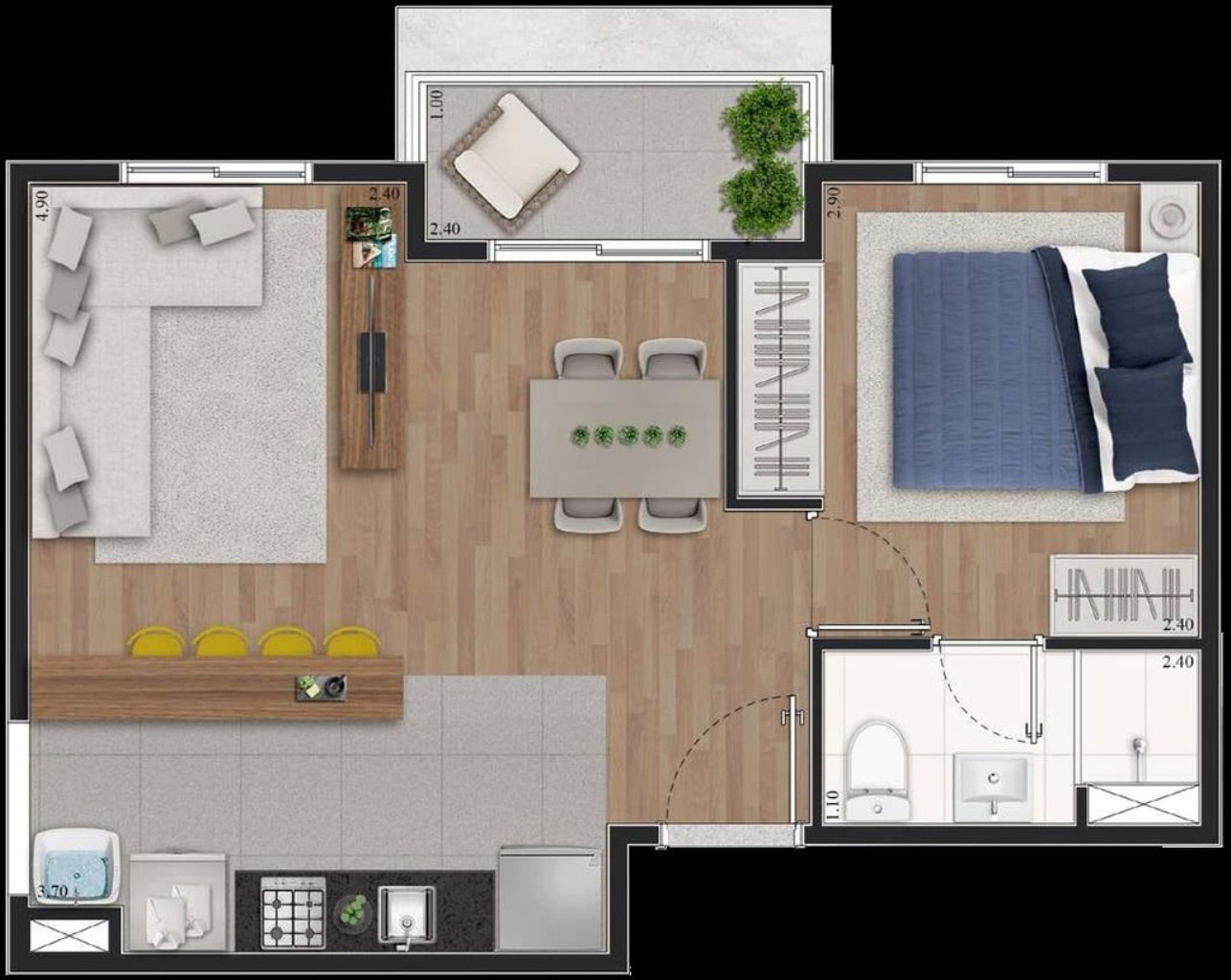 Apartamento, 2 quartos, 42 m² - Foto 18