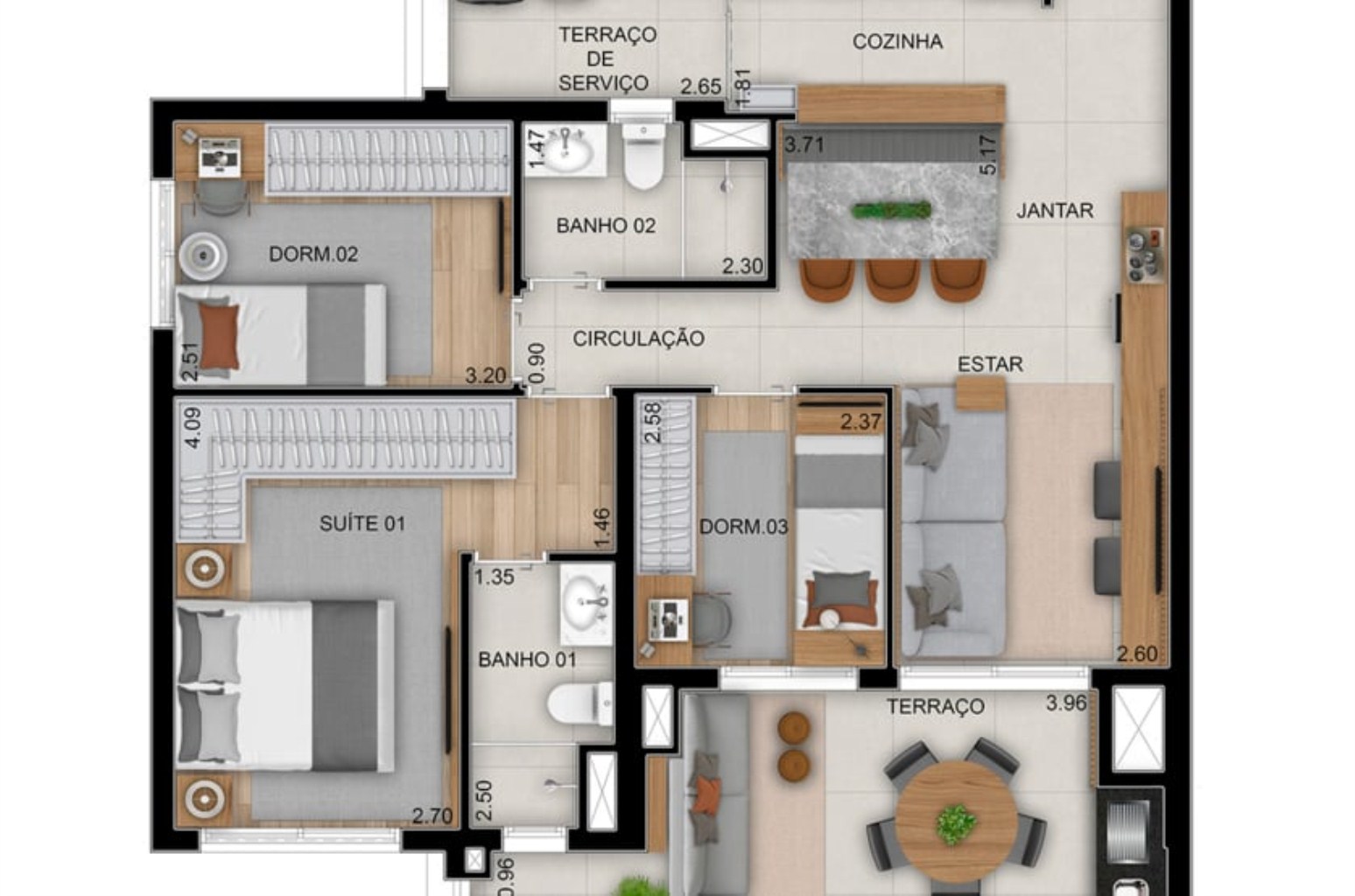 Apartamento, 3 quartos, 94 m² - Foto 23