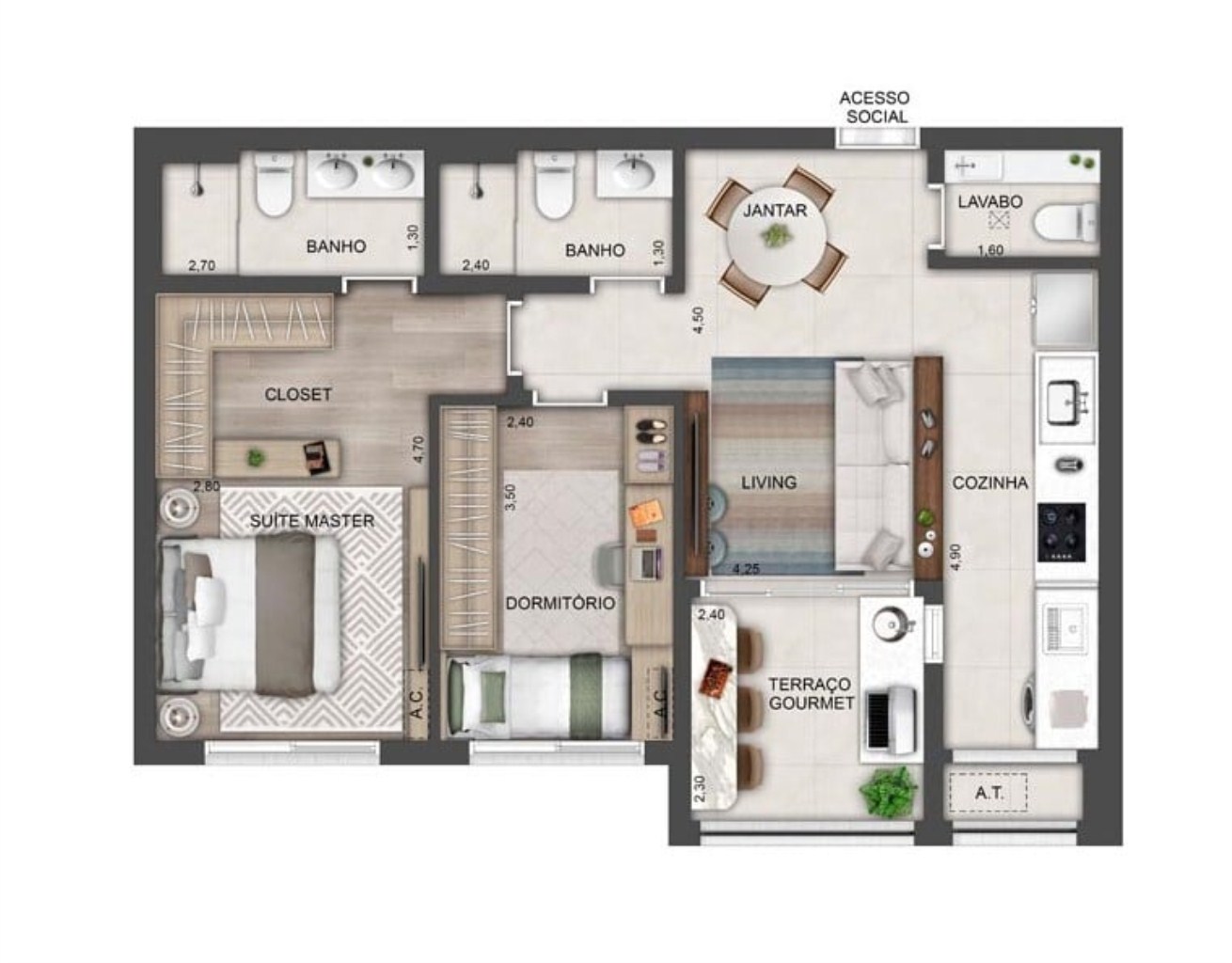 Apartamento, 2 quartos, 93 m² - Foto 10