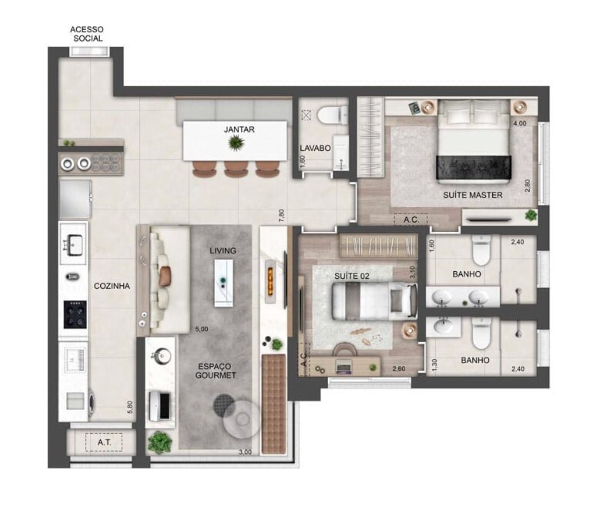 Apartamento, 2 quartos, 93 m² - Foto 13