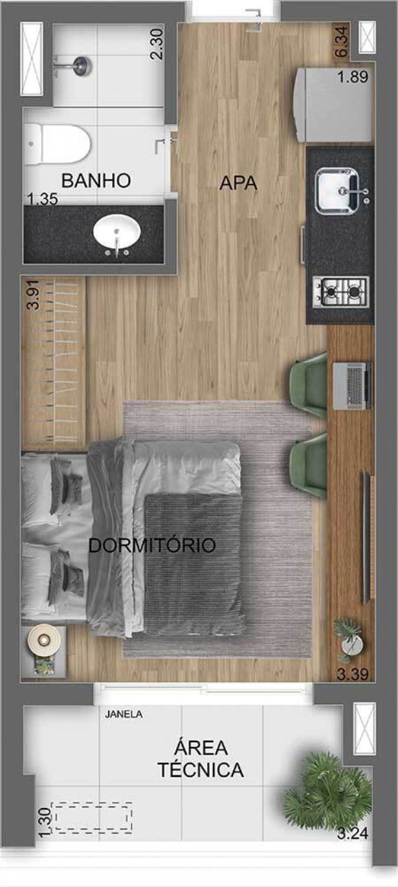 Apartamento, 1 quarto, 30 m² - Foto 32