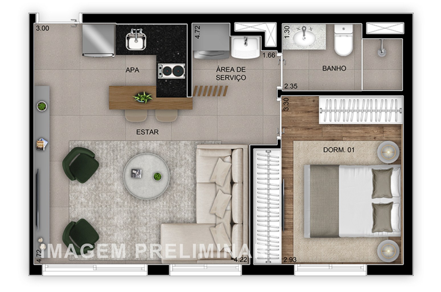 Apartamento, 1 quarto, 26 m² - Foto 30