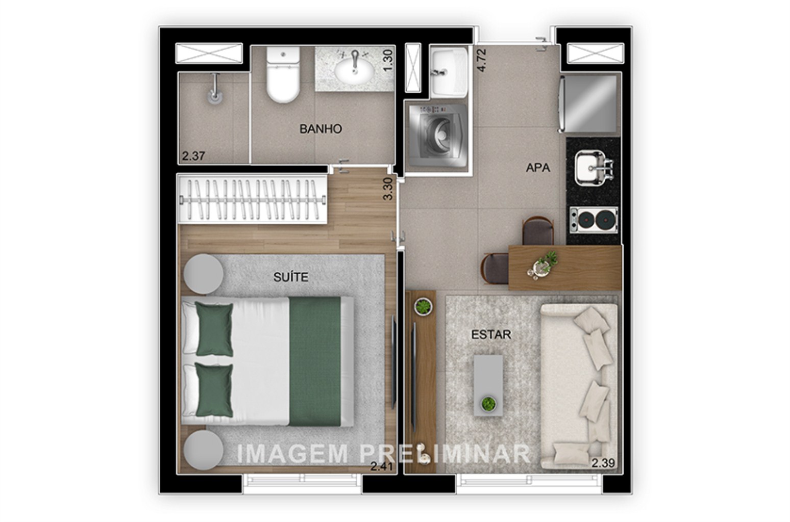 Apartamento, 1 quarto, 26 m² - Foto 28