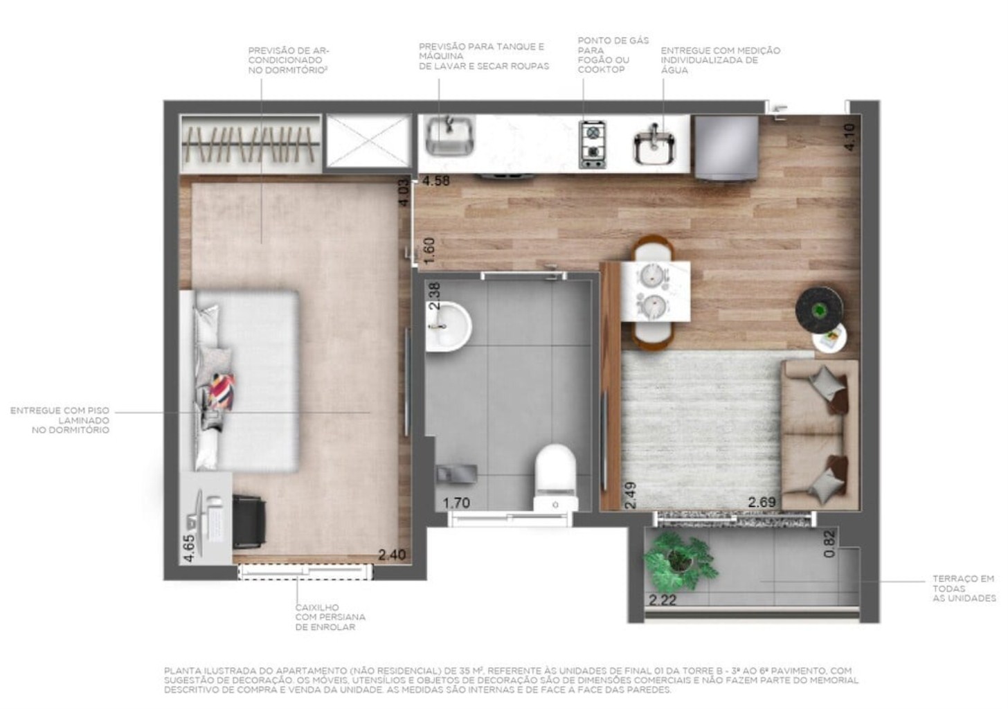 Apartamento, 1 quarto, 35 m² - Foto 11