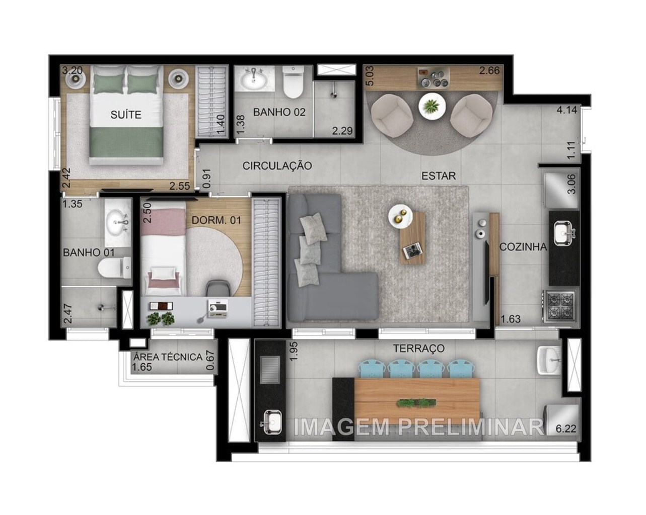 Apartamento, 2 quartos, 48 m² - Foto 33