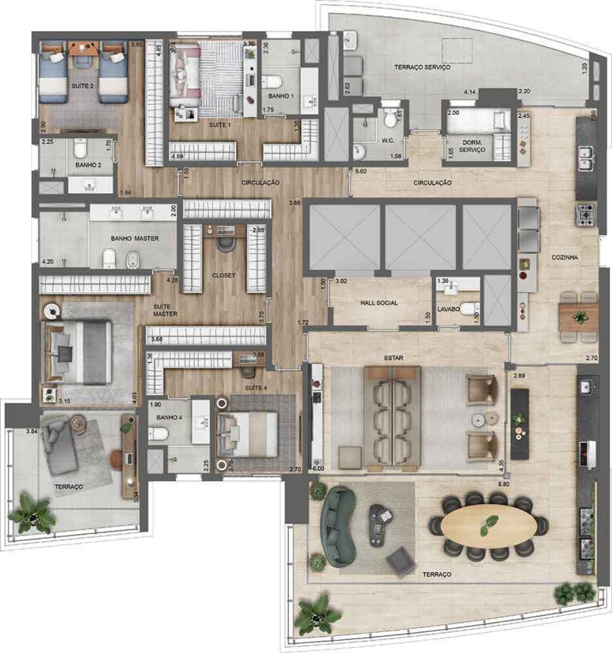 Cobertura, 4 quartos, 554 m² - Foto 38