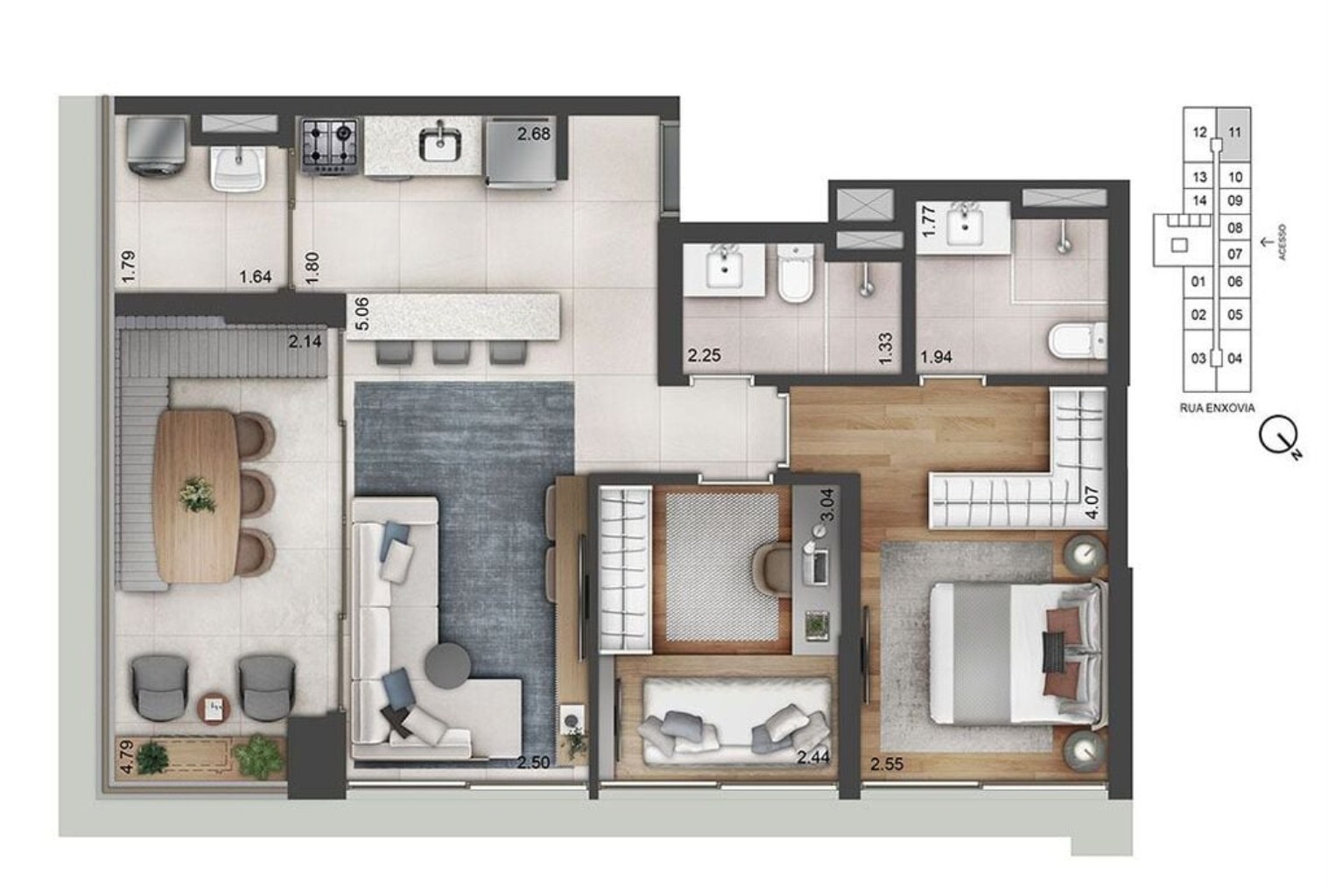 Apartamento, 1 quarto, 79 m² - Foto 26