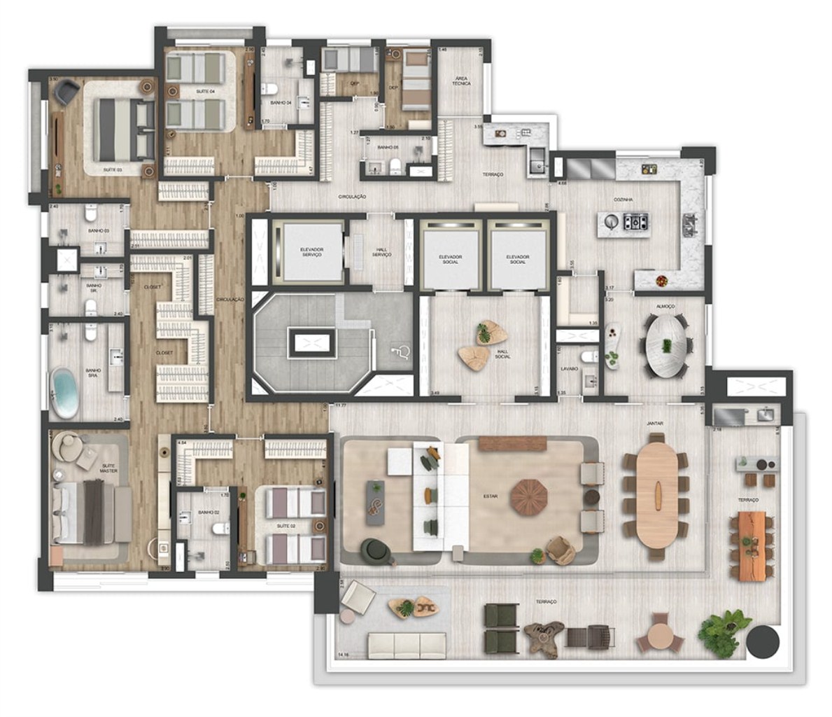 Apartamento, 4 quartos, 372 m² - Foto 16