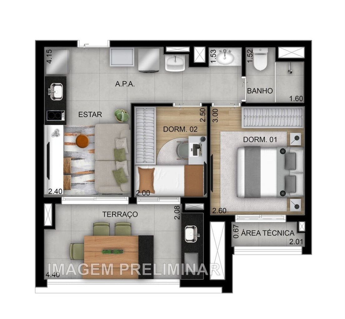 Apartamento, 2 quartos, 48 m² - Foto 30