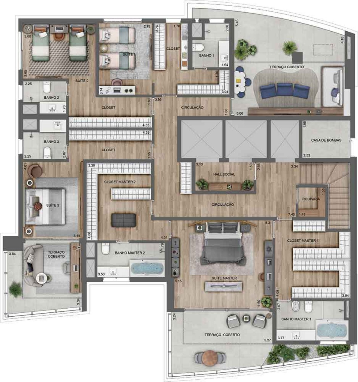 Cobertura, 4 quartos, 554 m² - Foto 40