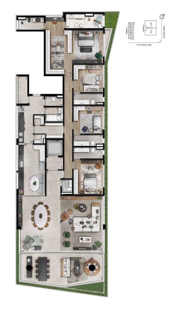 Apartamento para venda com 4 s em Jardim Paulista São Paulo SP Apartment for sale in São Paulo Brazil