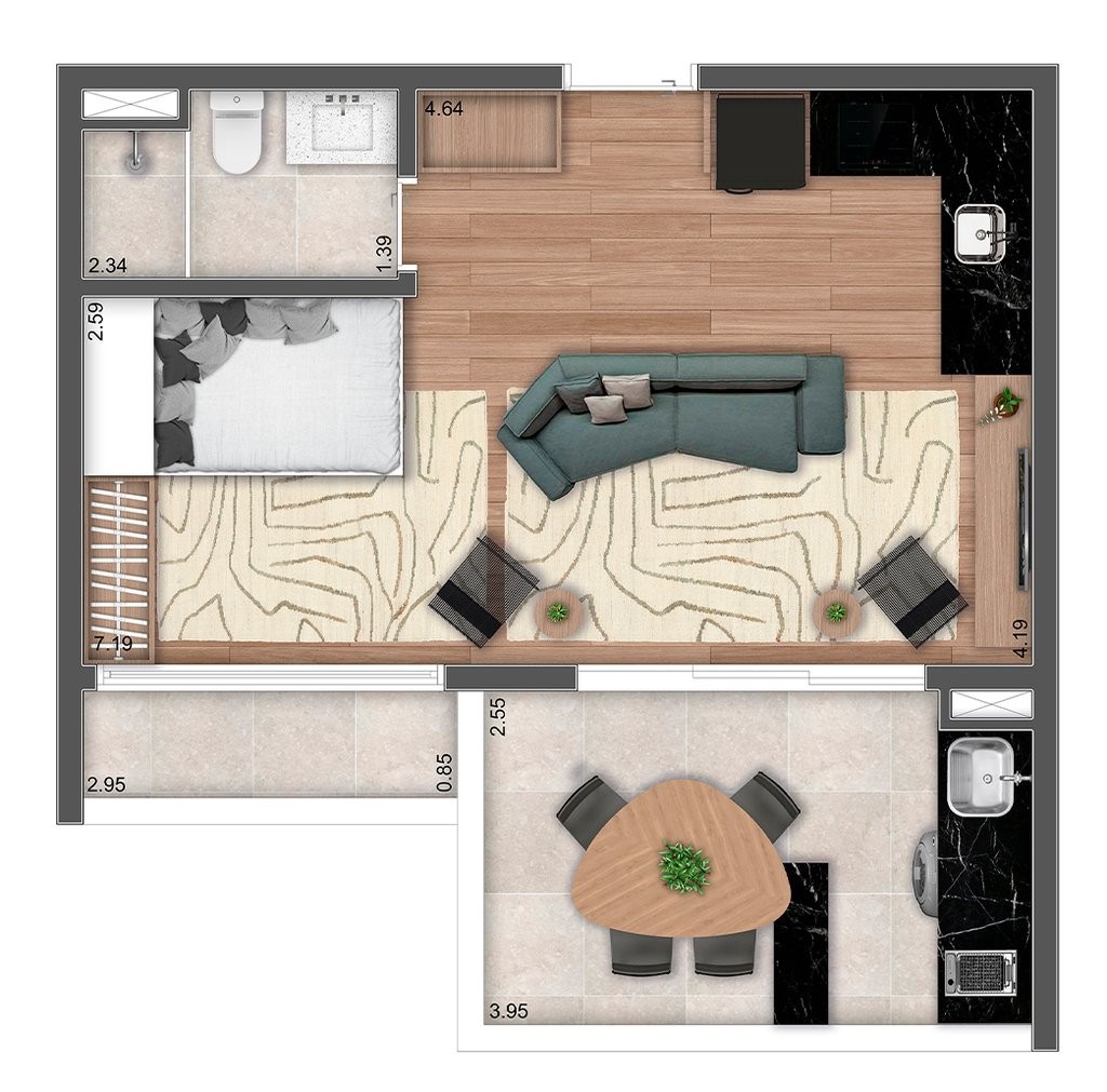 Apartamento, 1 quarto, 52 m² - Foto 45