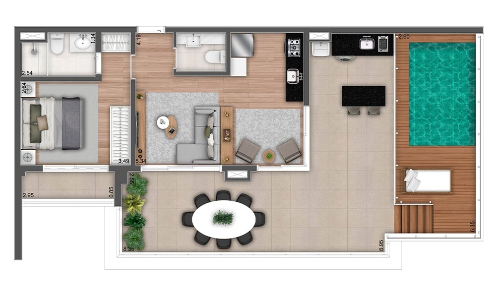 Apartamento, 1 quarto, 52 m² - Foto 51