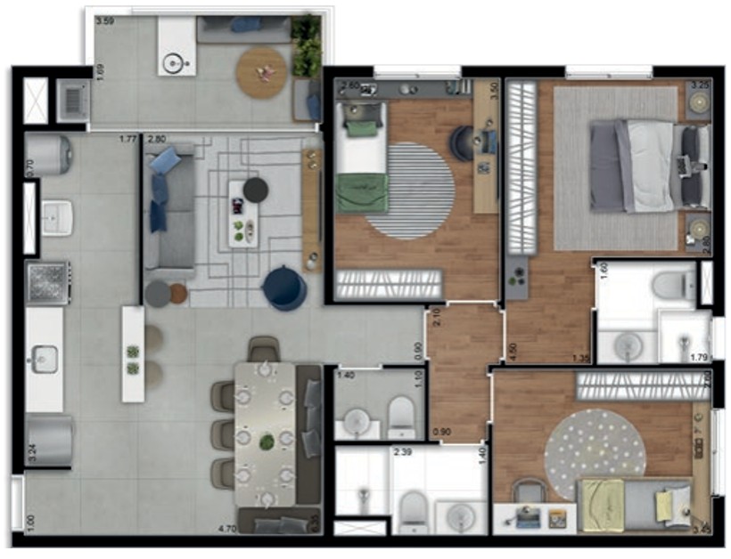 Apartamento, 2 quartos, 70 m² - Foto 26