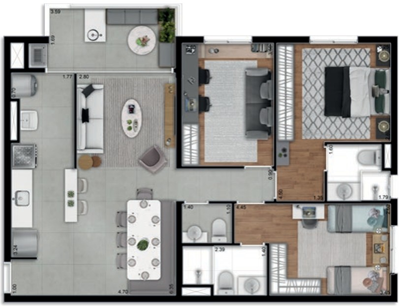 Apartamento, 2 quartos, 70 m² - Foto 28