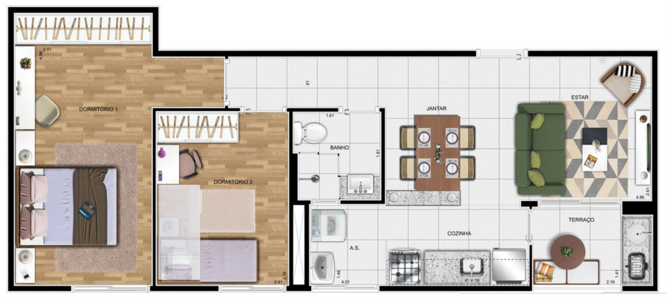 Apartamento, 2 quartos, 53 m² - Foto 21