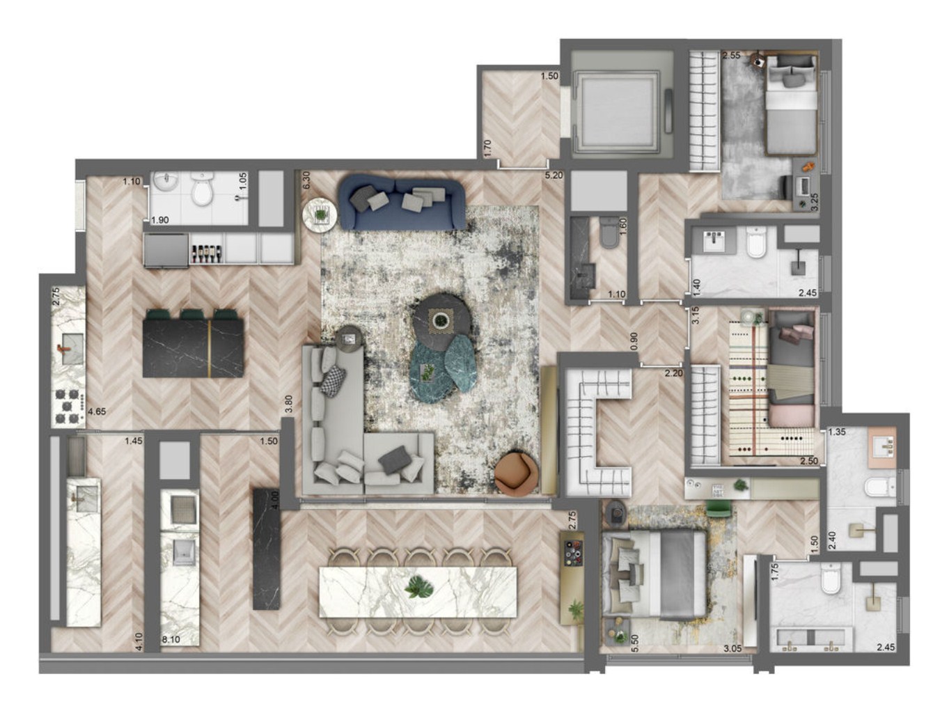 Apartamento, 4 quartos, 158 m² - Foto 19