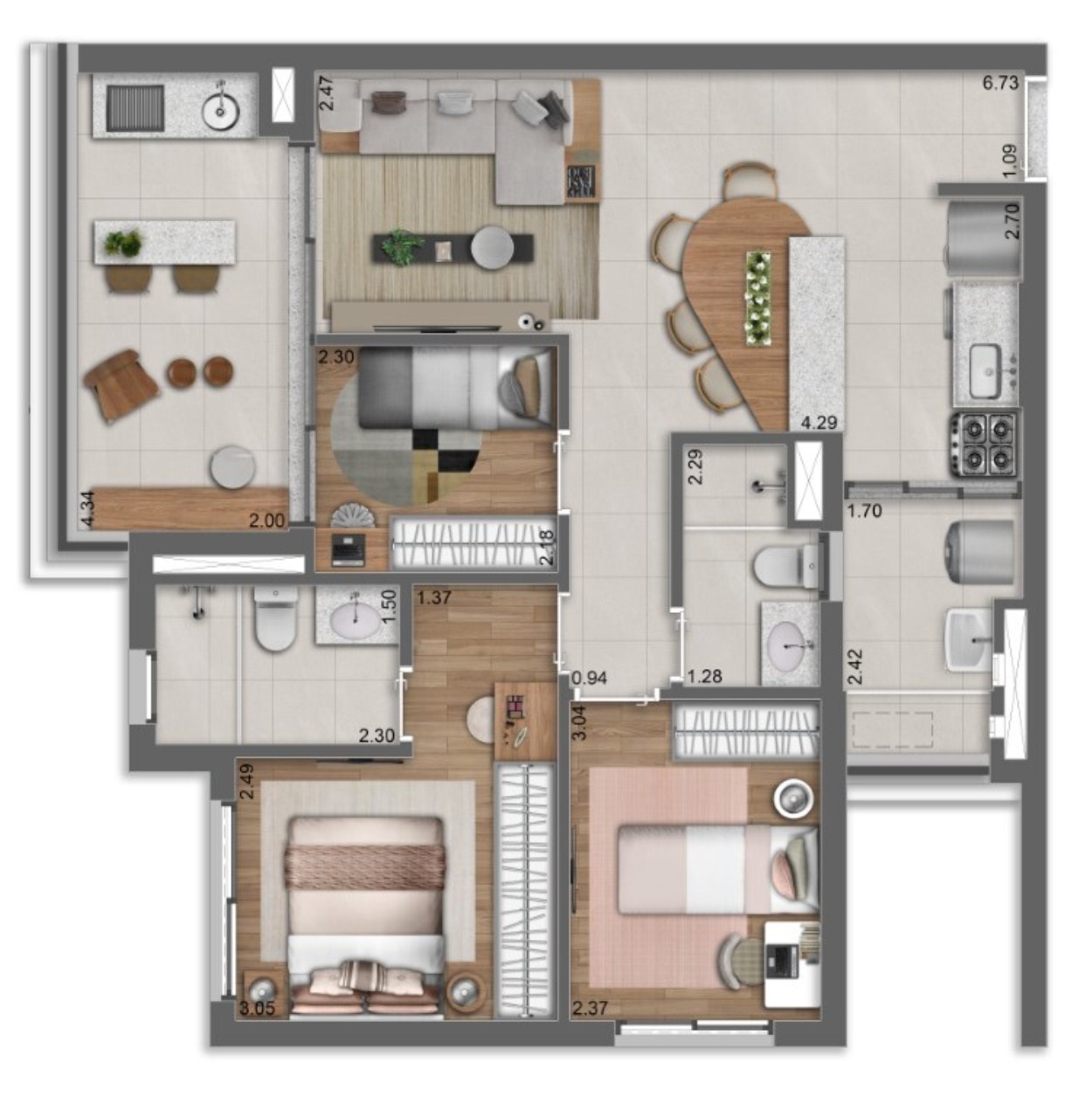 Apartamento, 2 quartos, 61 m² - Foto 22