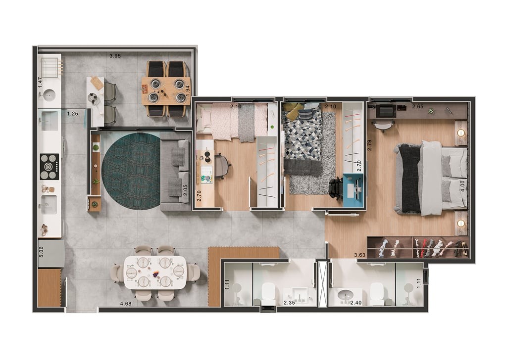 Apartamento, 3 quartos, 67 m² - Foto 32