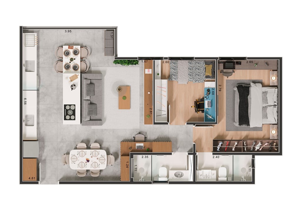 Apartamento, 3 quartos, 67 m² - Foto 33