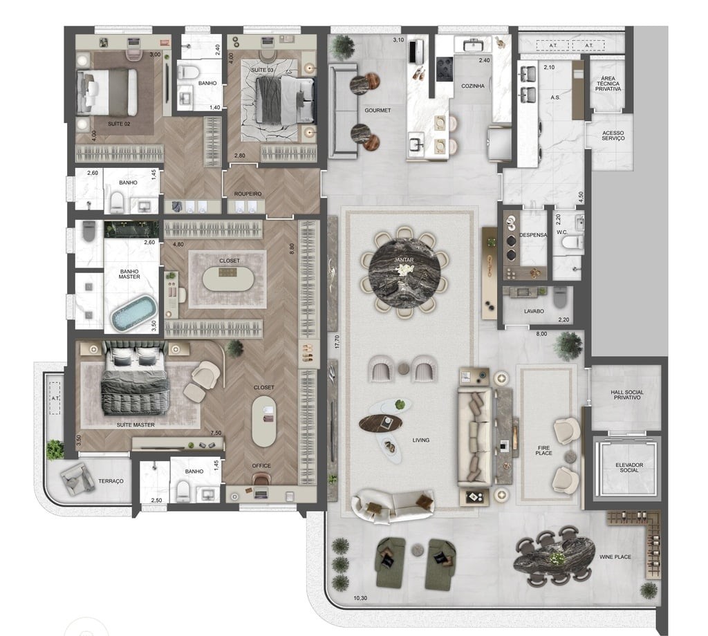 Apartamento, 4 quartos, 290 m² - Foto 58