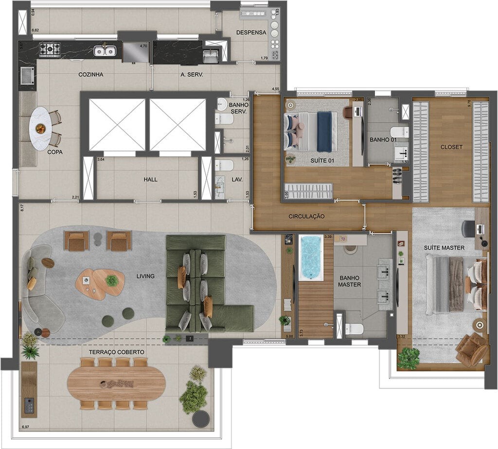 Apartamento, 3 quartos, 215 m² - Foto 44
