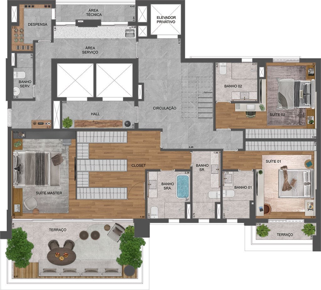 Apartamento, 3 quartos, 215 m² - Foto 47
