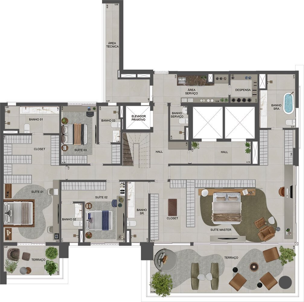 Apartamento, 3 quartos, 215 m² - Foto 49