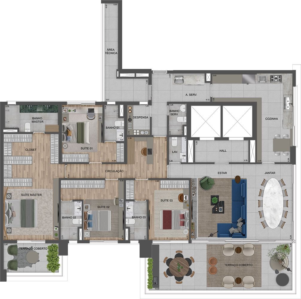Apartamento, 4 quartos, 290 m² - Foto 45