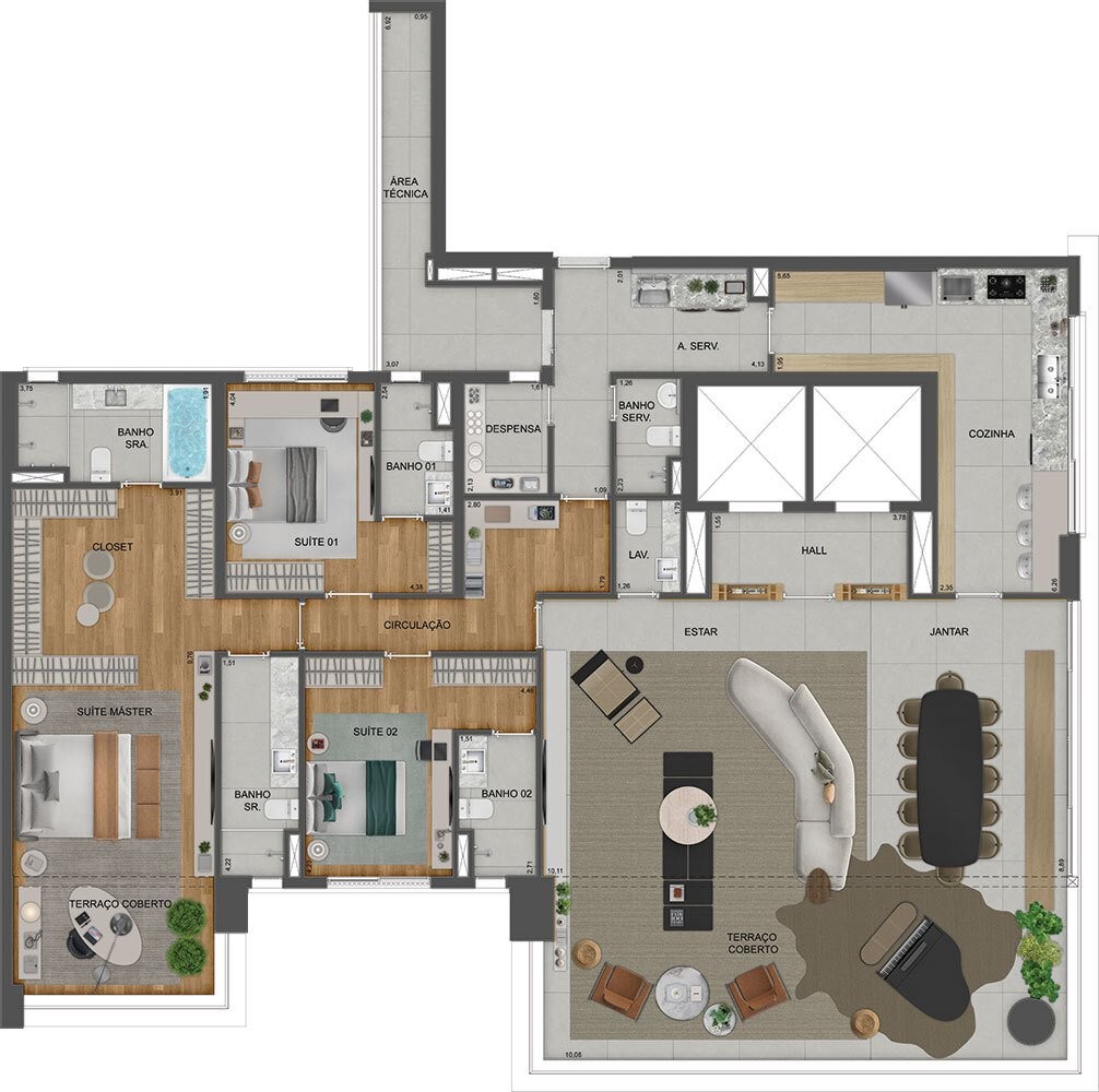 Apartamento, 4 quartos, 290 m² - Foto 46