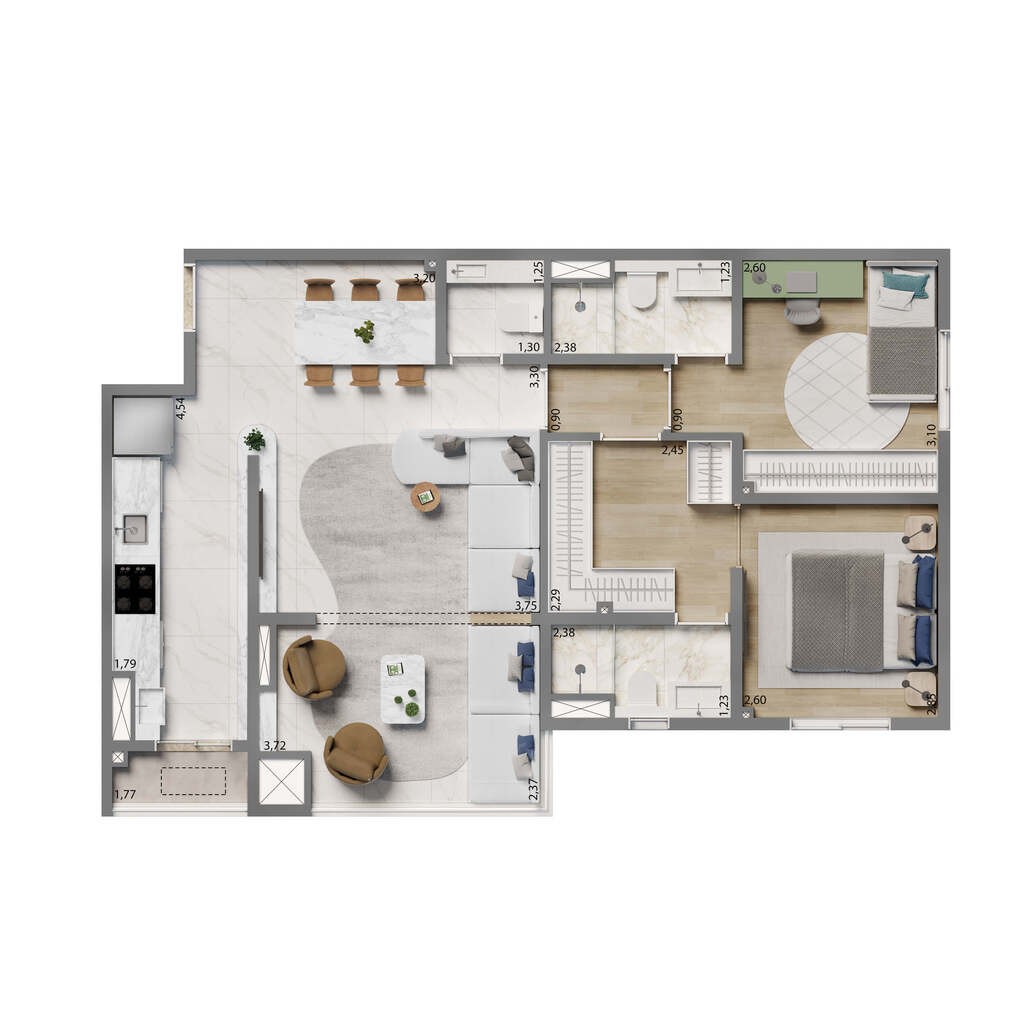 Apartamento, 2 quartos, 74 m² - Foto 34