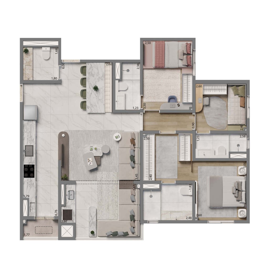 Apartamento, 2 quartos, 74 m² - Foto 36