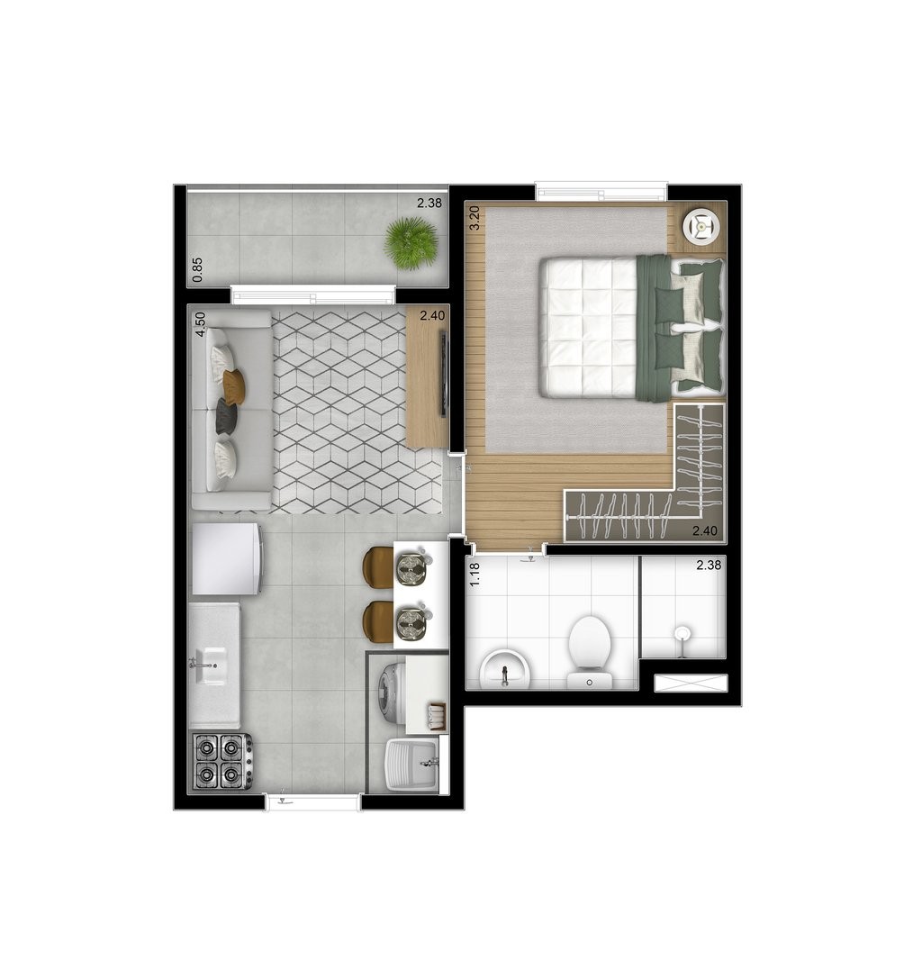 Apartamento, 1 quarto, 25 m² - Foto 16