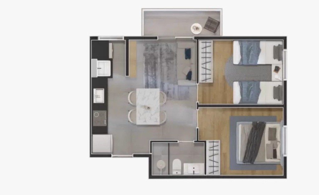 Apartamento, 2 quartos, 45 m² - Foto 14