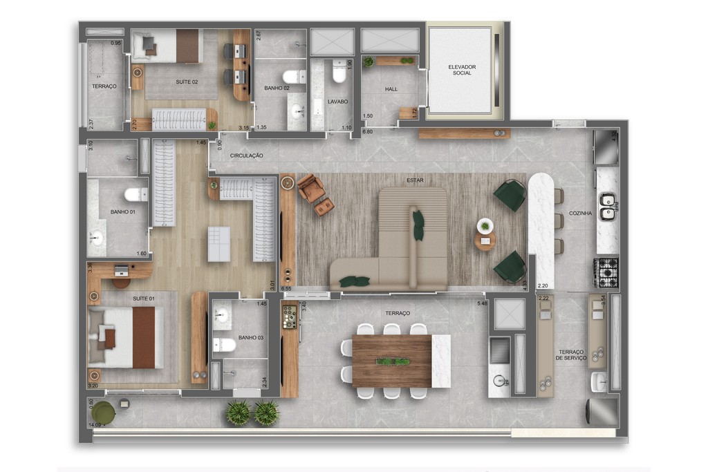 Apartamento, 3 quartos, 140 m² - Foto 31