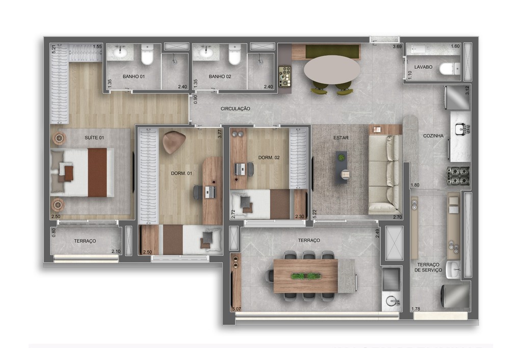 Apartamento, 2 quartos, 52 m² - Foto 28