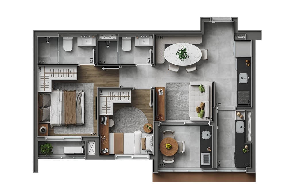 Impecável apartamento de 3 quartos na Chácara Klabin, São Paulo-SP: 1 suíte, 2 banheiros, 1 vaga de garagem e 76m². Confira!