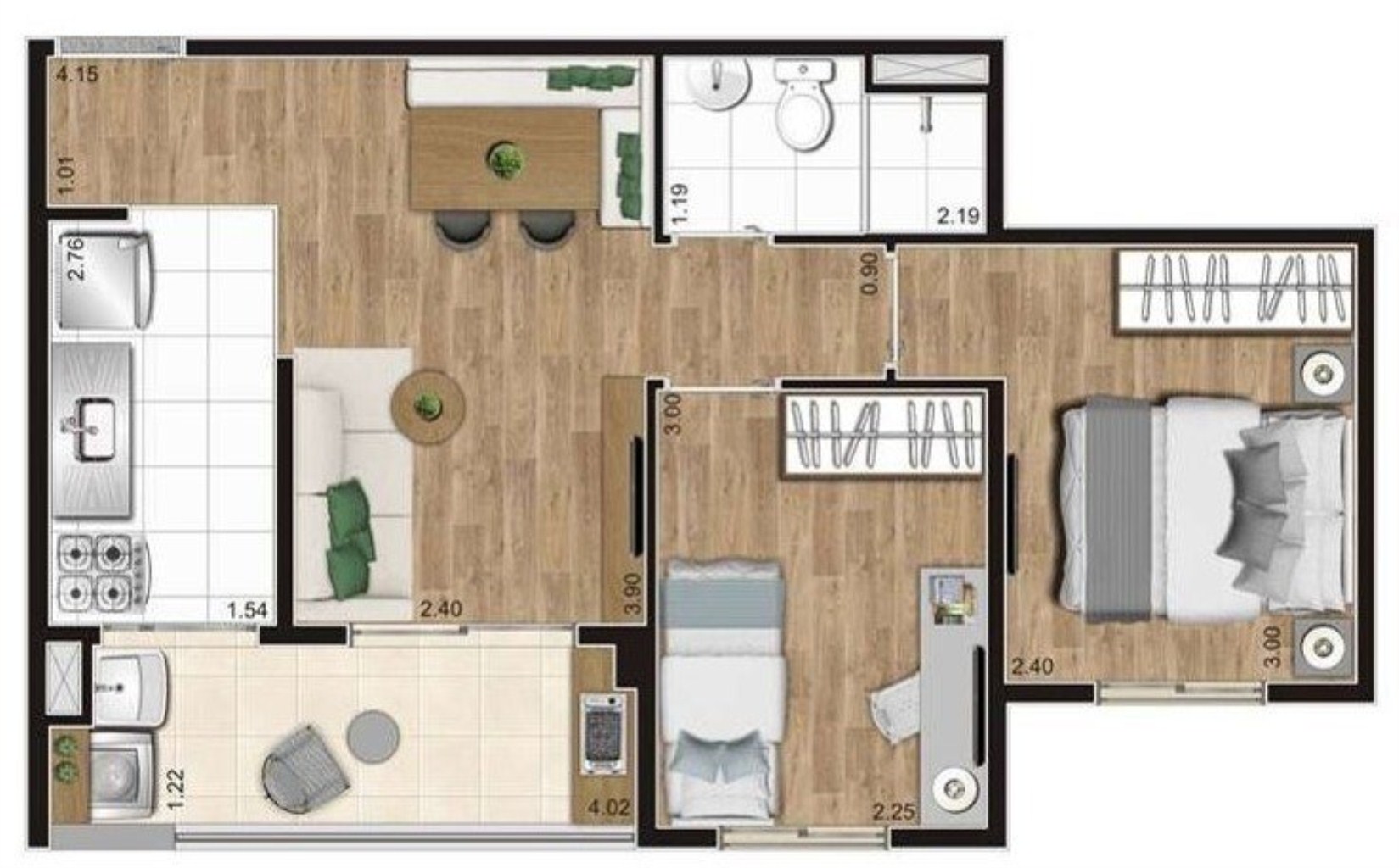 Apartamento, 2 quartos, 45 m² - Foto 16