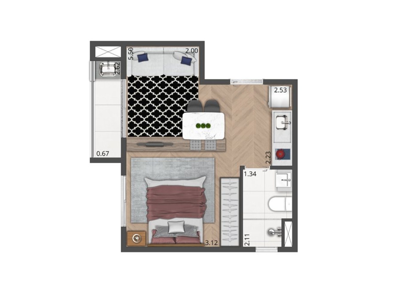 Apartamento, 2 quartos, 35 m² - Foto 19
