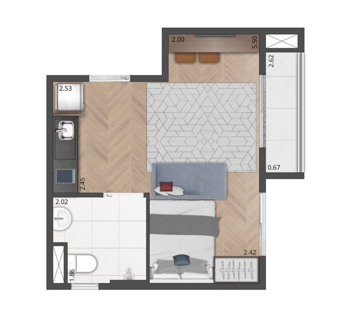 Apartamento, 2 quartos, 35 m² - Foto 23