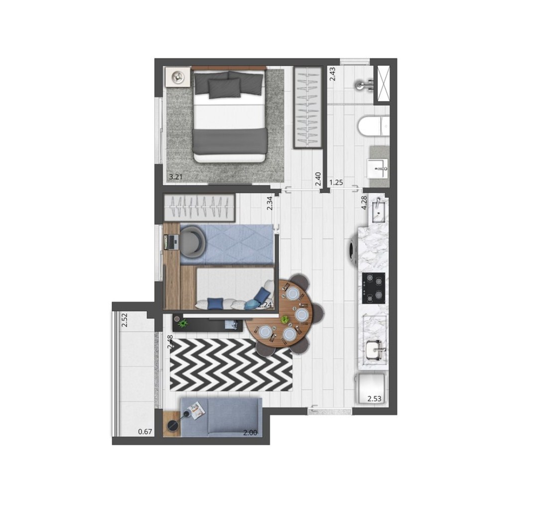Apartamento, 2 quartos, 35 m² - Foto 25